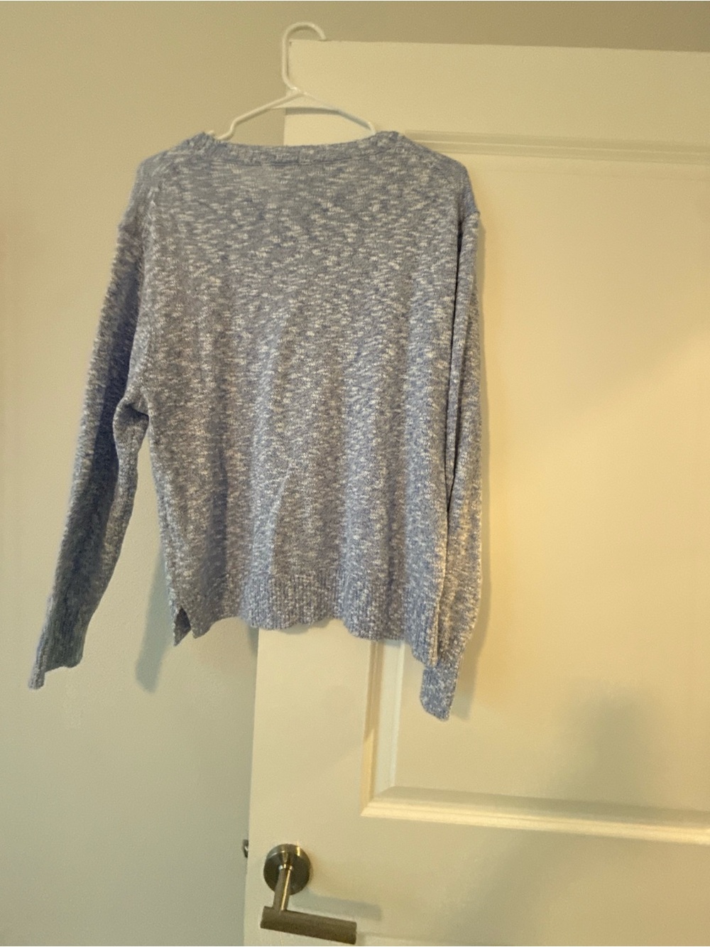 J.Crew Blue White Marl Knit Crewneck Sweater Size L | Quiet Luxury Coastal🩷 - Picture 8 of 8